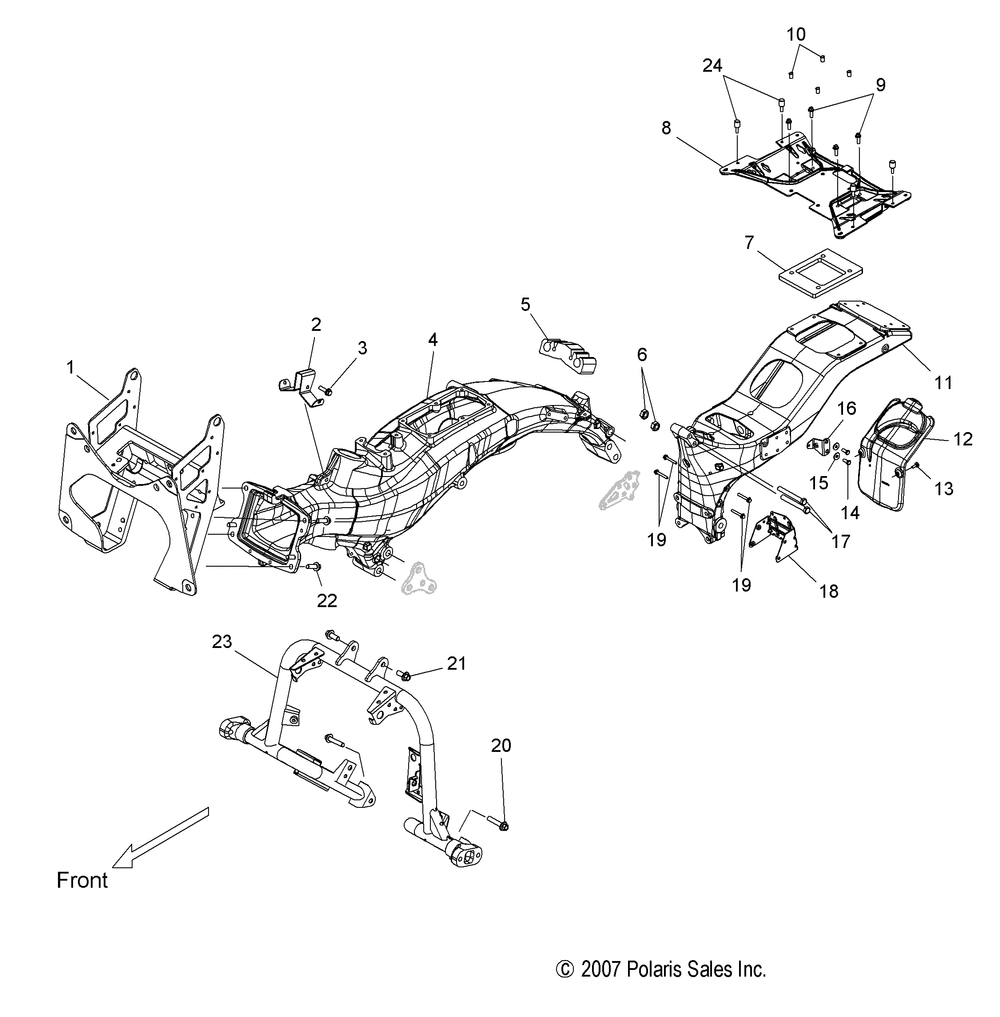 Chassis frame - v09sb36_sc36_sd36_sz36 all options