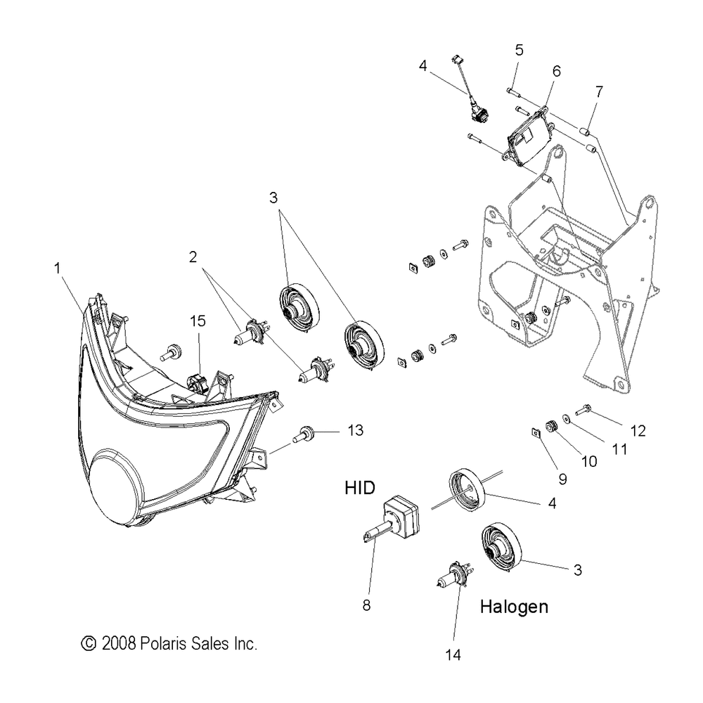 Electrical headlight - v09sb36_sc36_sd36_sz36 all options