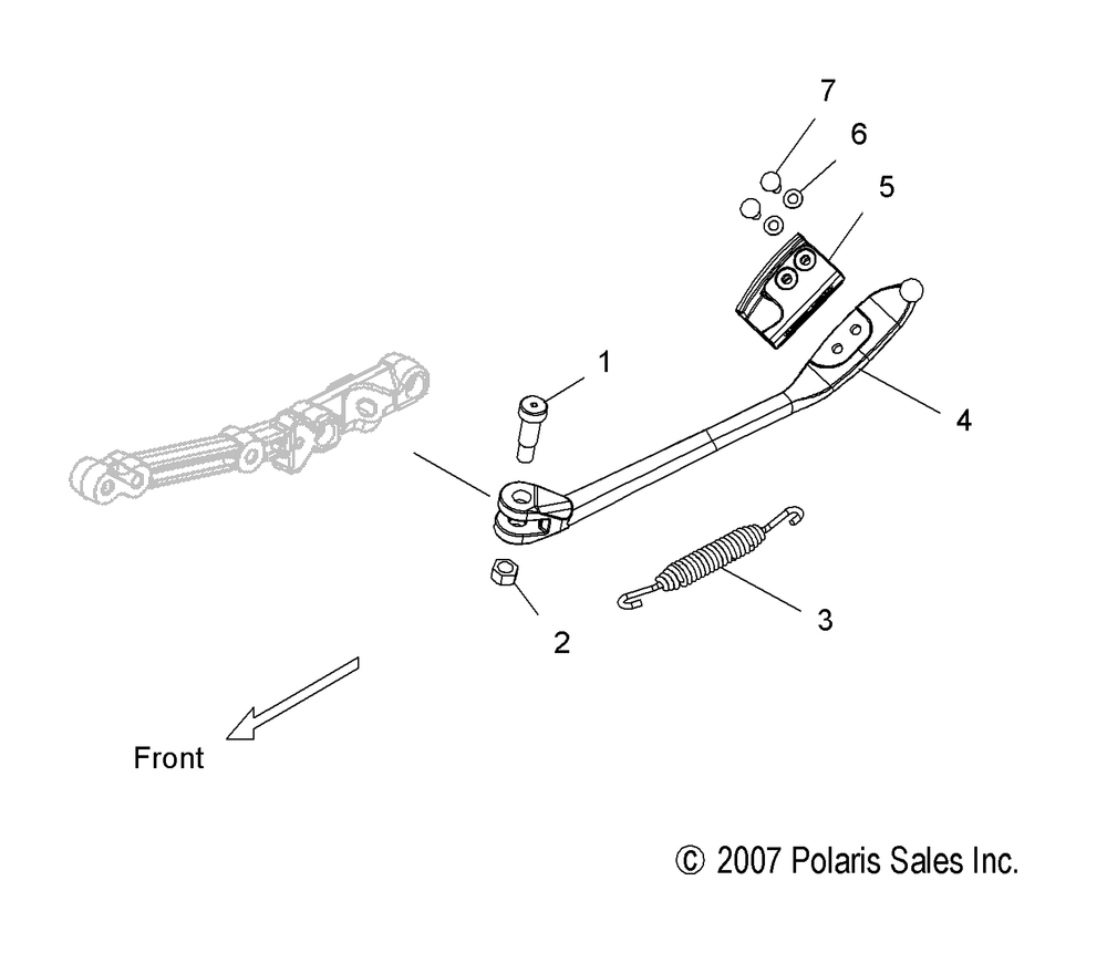 Chassis side stand - v09sb36_sc36_sd36_sz36