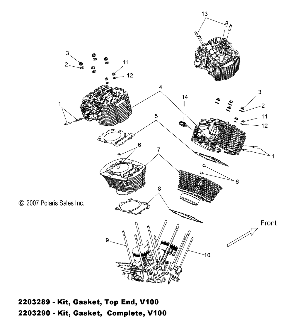 Engine cylinder and head - v10hb36dd_hs36dc_bb26da