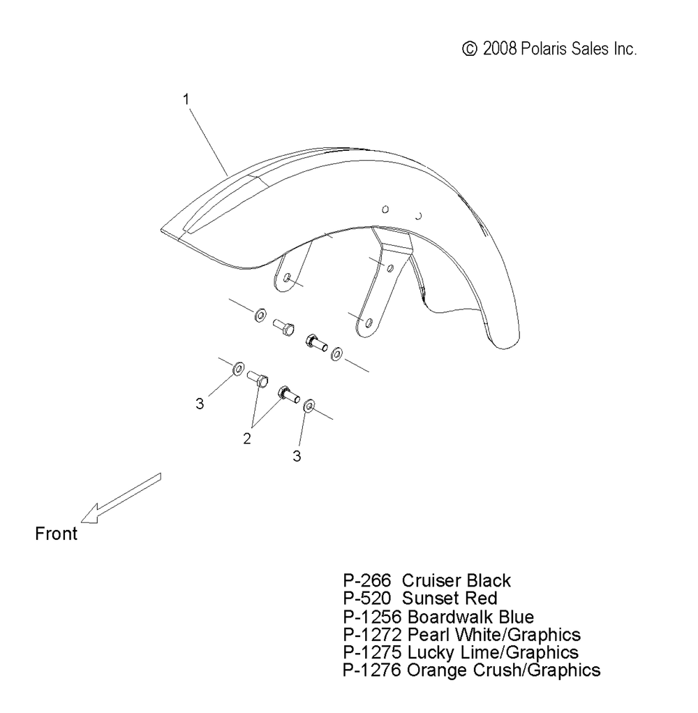 Body fender front - v09xb36_xc36 all options