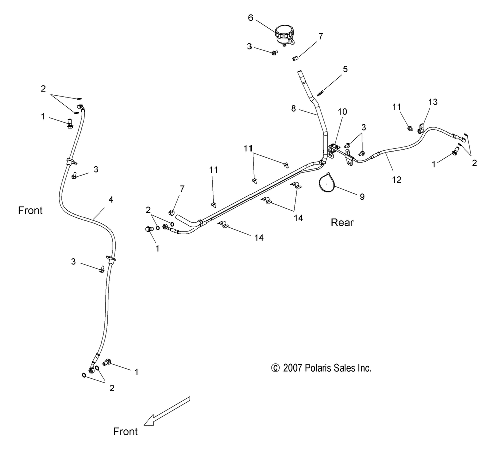 Brakes brake lines and reservoir - v09xb36_xc36 all options