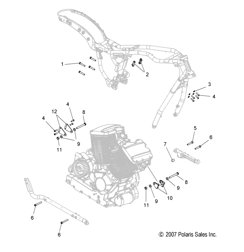 Engine mounting - v11ga36_gb36_gc36