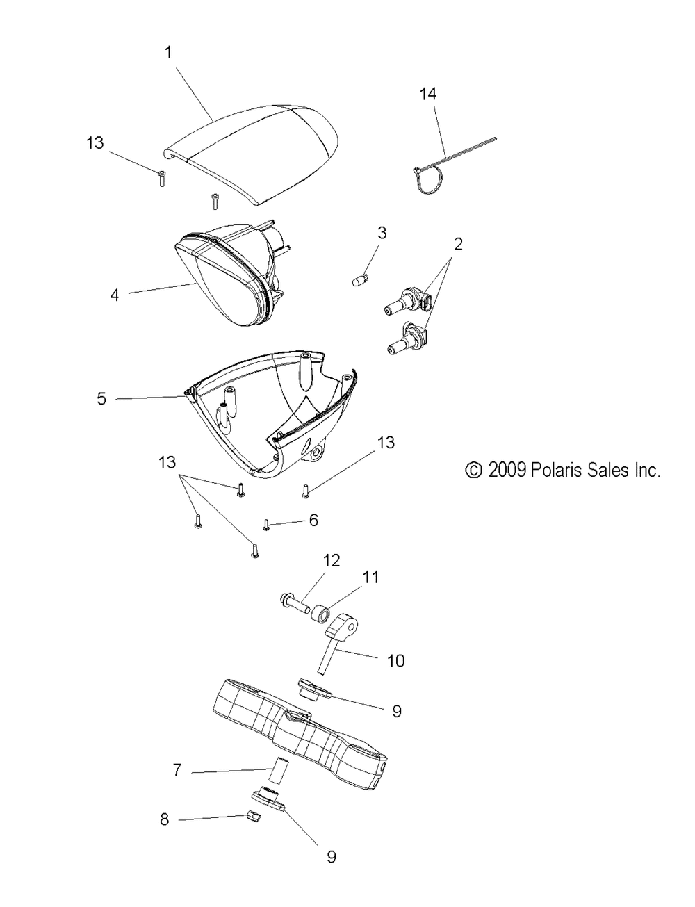 Electrical headlight kingpin - v10cb26_pb26