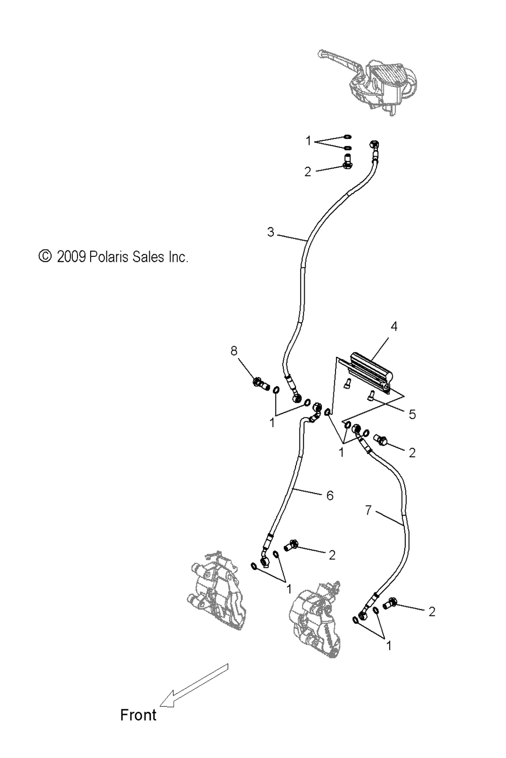 Brakes brake line front - v10db36da_eb36da all options