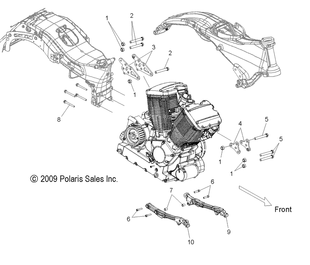 Engine engine mounting - v10db36da_eb36da all options