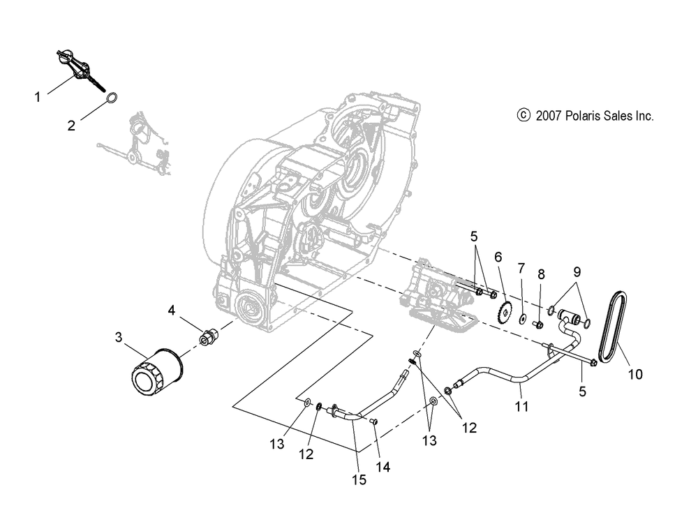 Engine oil pump mounting and dipstick - v10hb36dd_hs36dc_bb26da all options