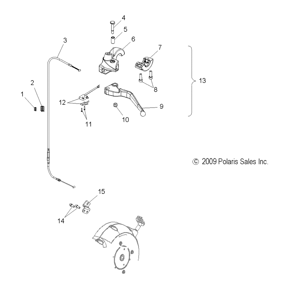 Steering clutch lever - v10hb36dd_hs36dc_bb26da all options