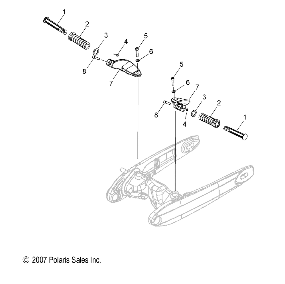 Chassis footpegs passenger - v10hb36dd_hs36dc_bb26da all options