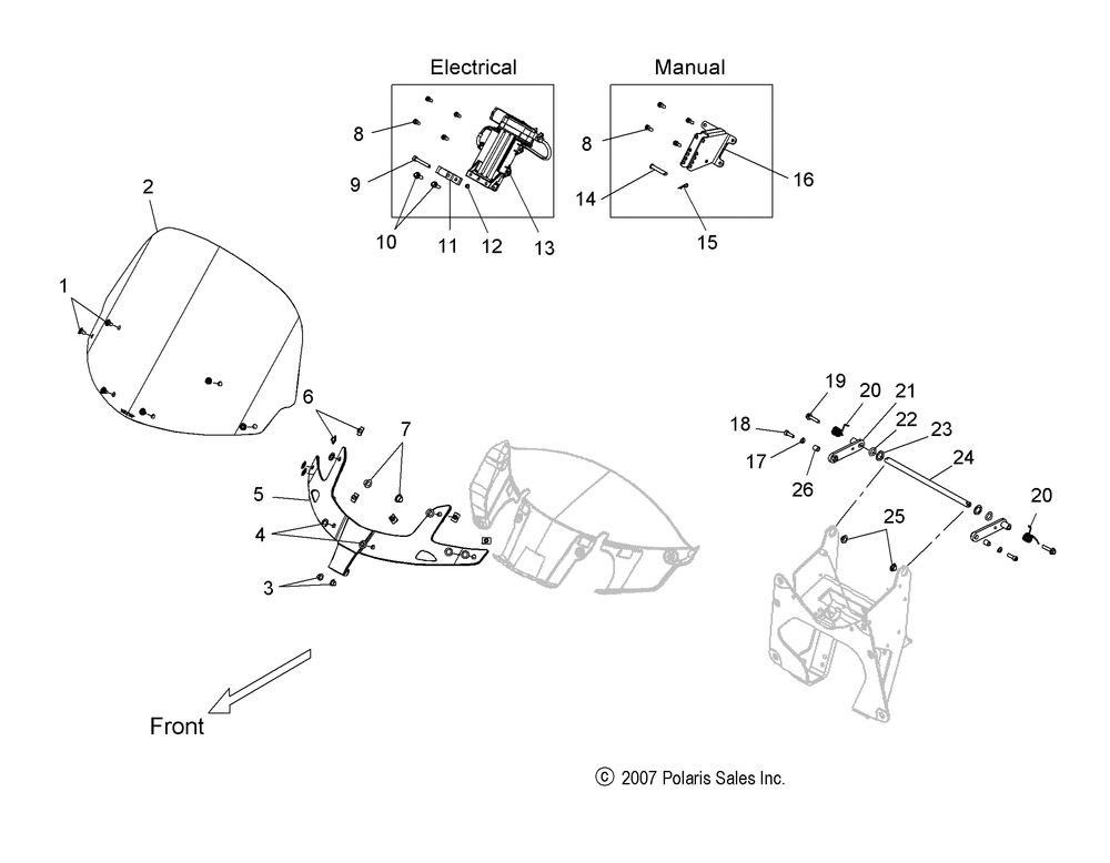 Body windshield - v11sw36_sa36_aw36