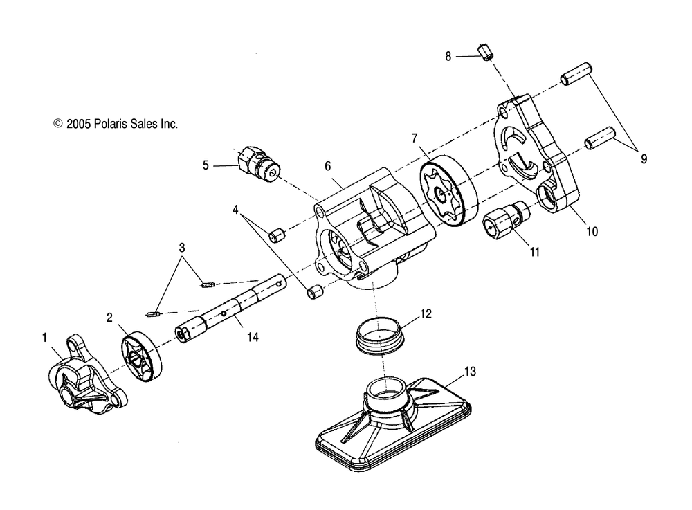 Engine oil pump asm. - v08sb36_sd36