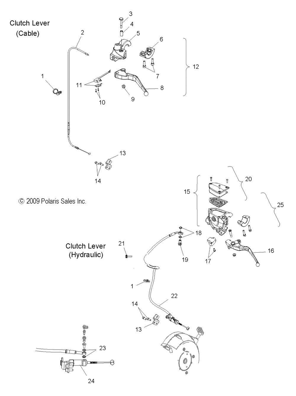 Steering clutch lever - v10sd36_sc36_vb36