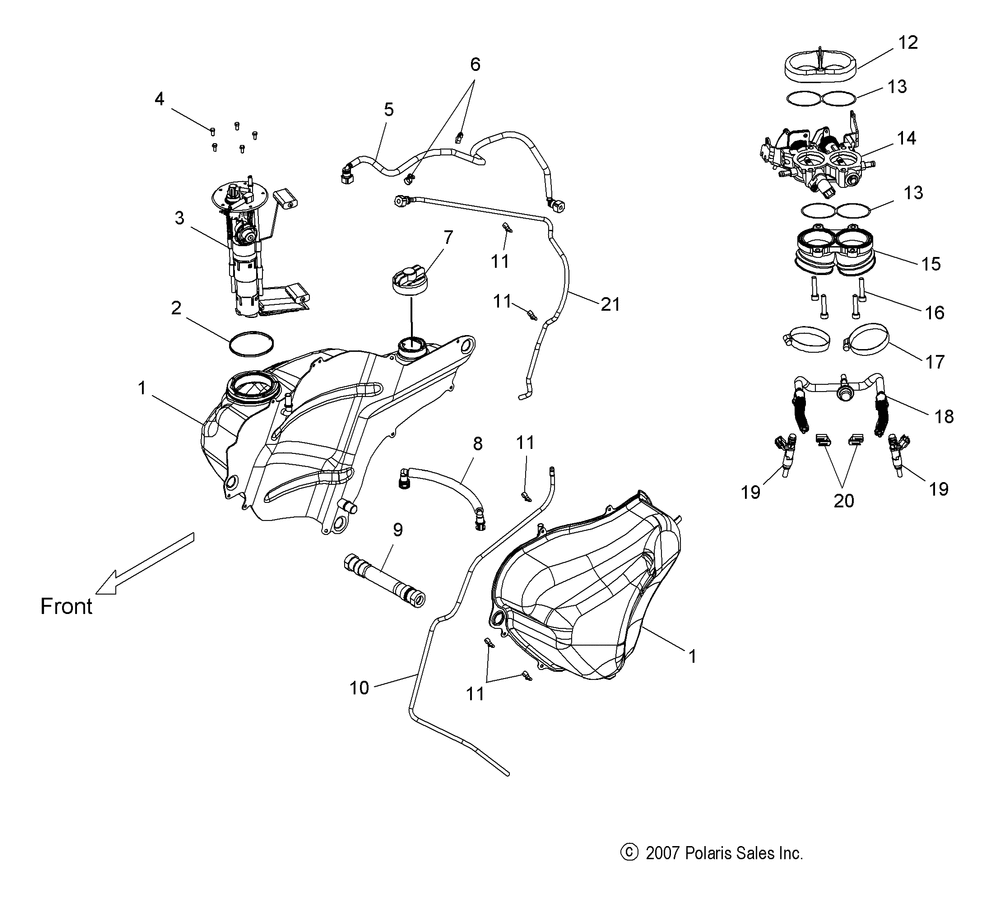 Fuel system fuel tank - v08sb36_sd36