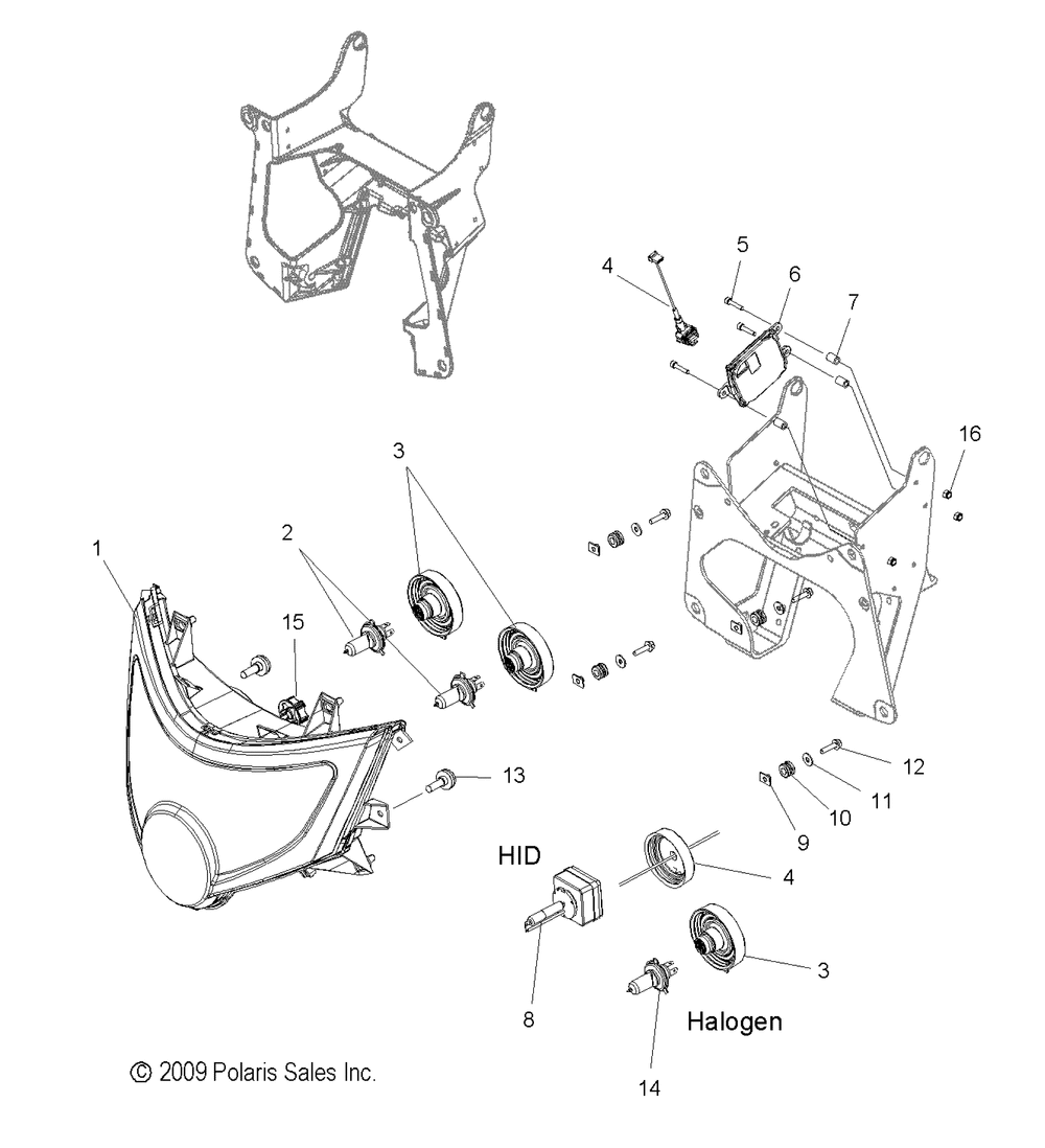 Electrical headlight - v10sd36_sc36_vb36 all options