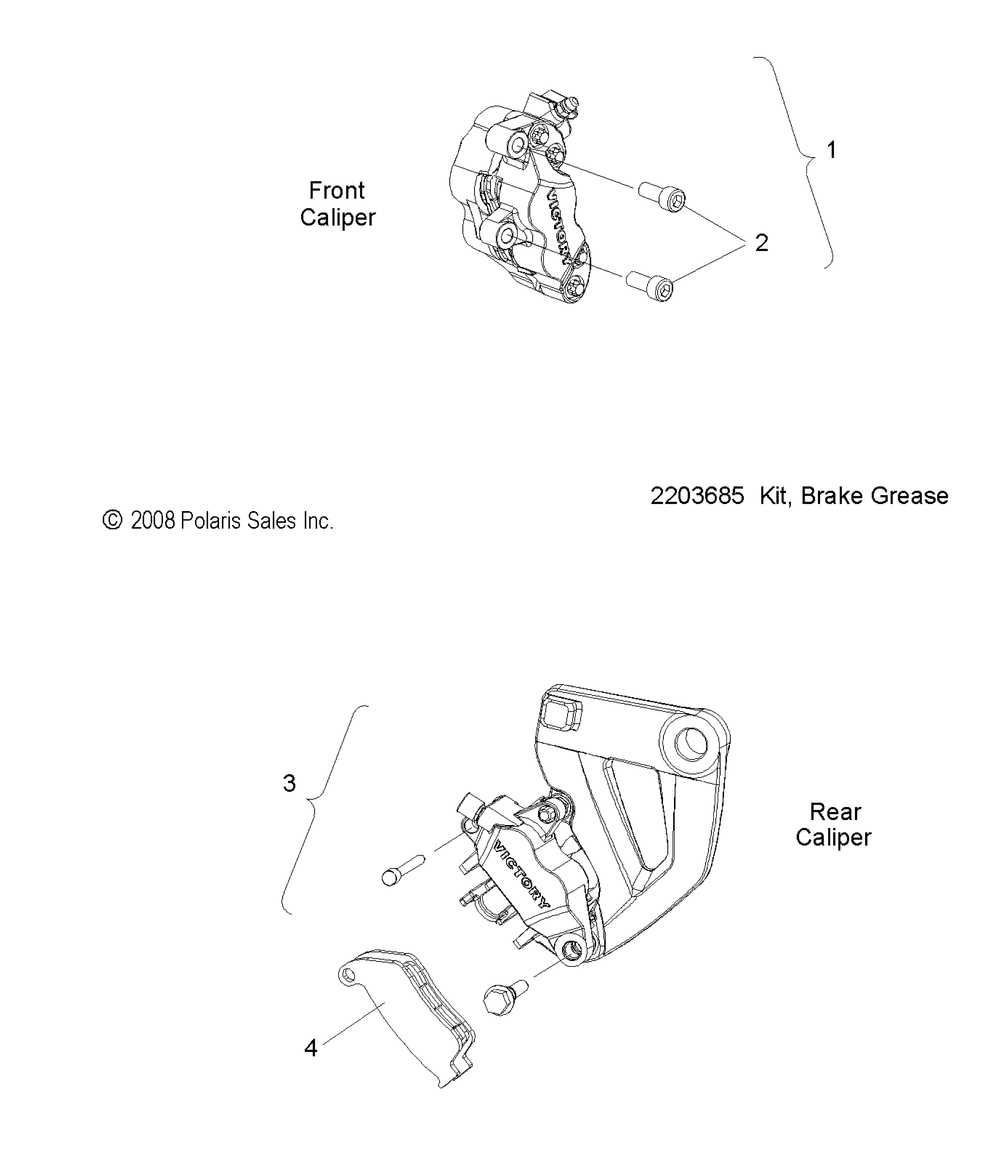 Brakes front and rear caliper - v10xb36dap_lkp_xc36dn all options