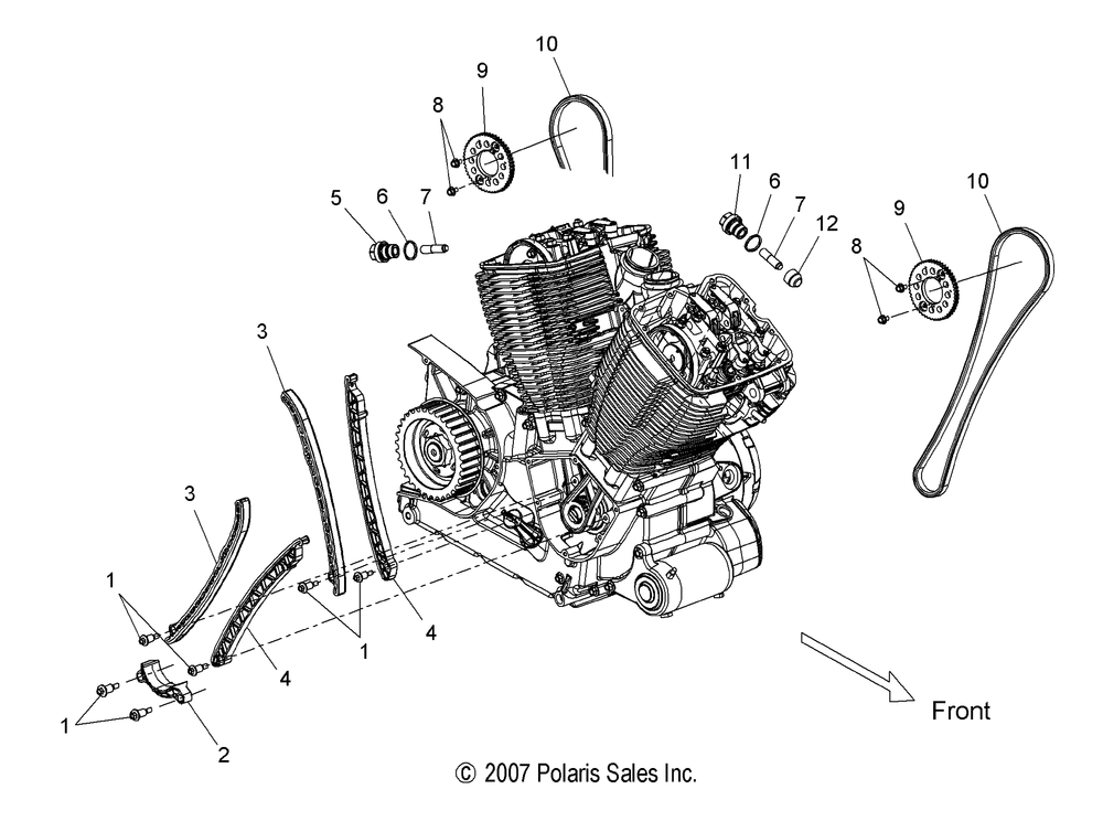 Engine camchain - v10xb36dap_lkp_xc36dn all options