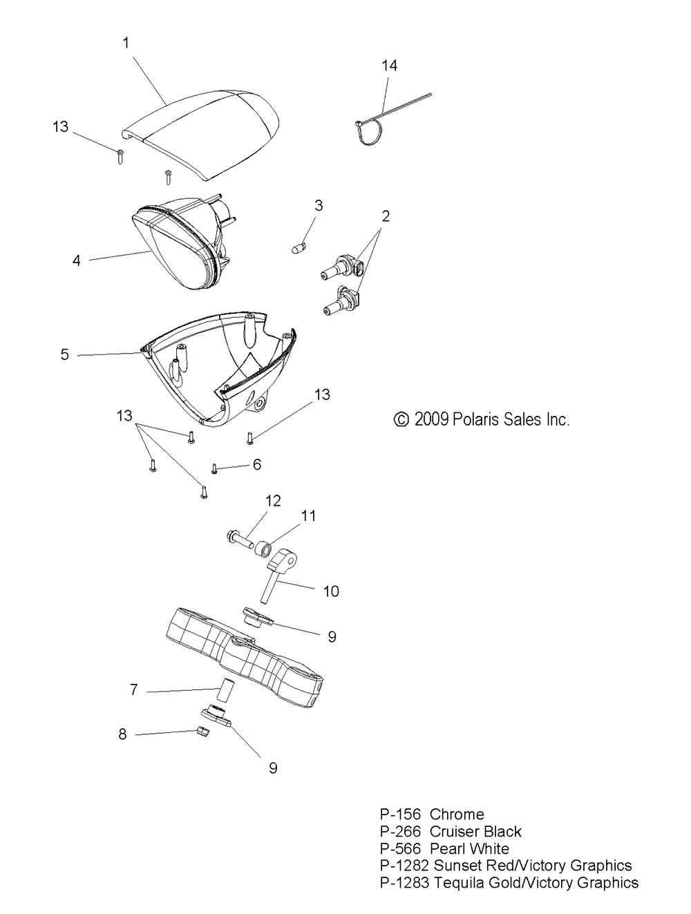 Electrical headlight - v10xb36dap_lkp_xc36dn all options