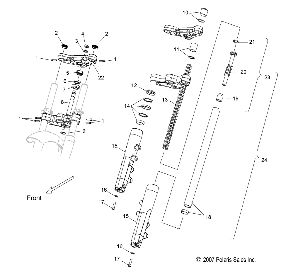 Suspension front forks - v10xb36dap_lkp_xc36dn all options