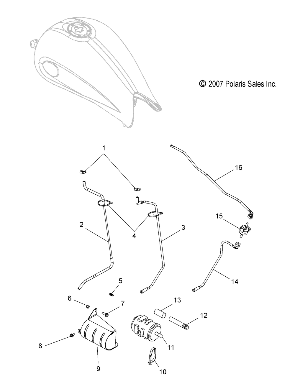 Fuel system evap system (ca) - v10xb36dap_lkp_xc36dn all options