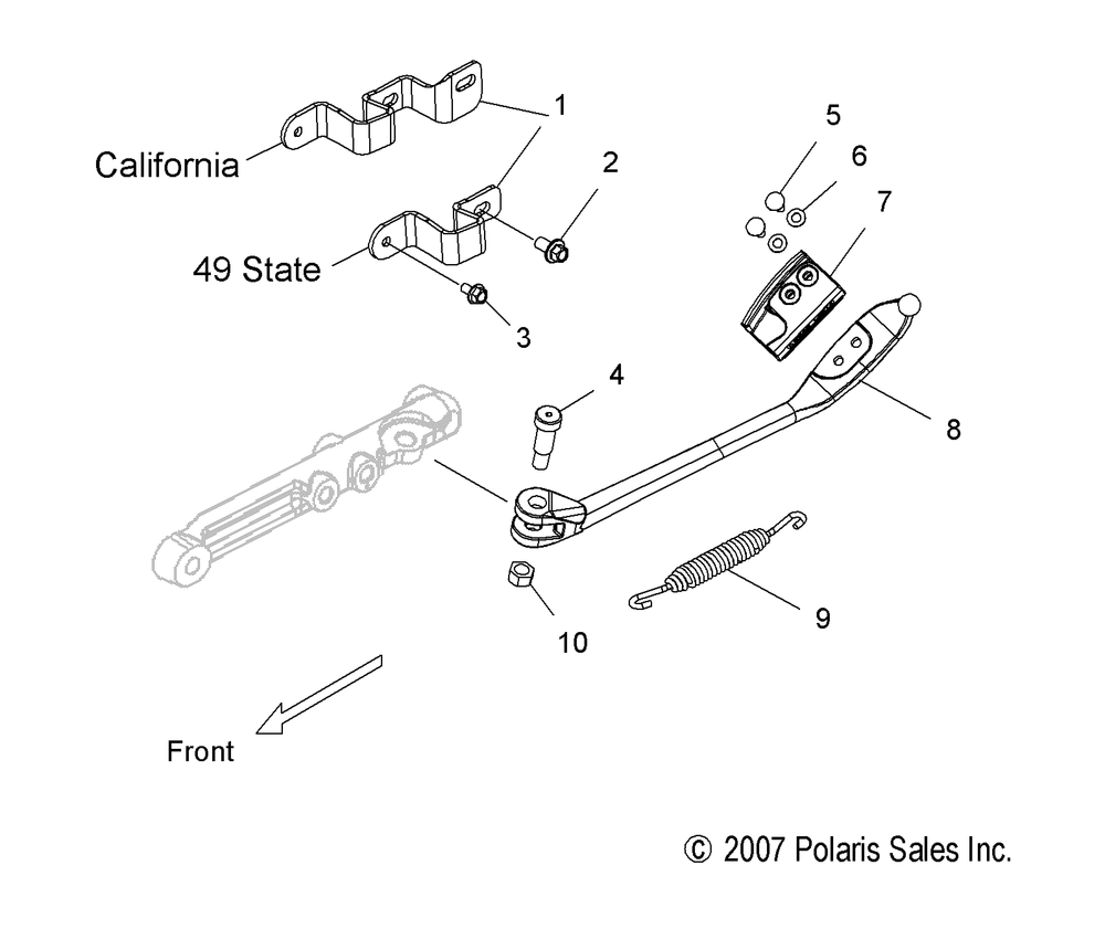 Chassis side stand - v10xb36dap_lkp_xc36dn all options