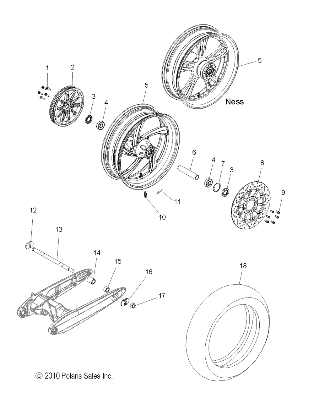 Wheels rear - v12gb36_ga36_zb36