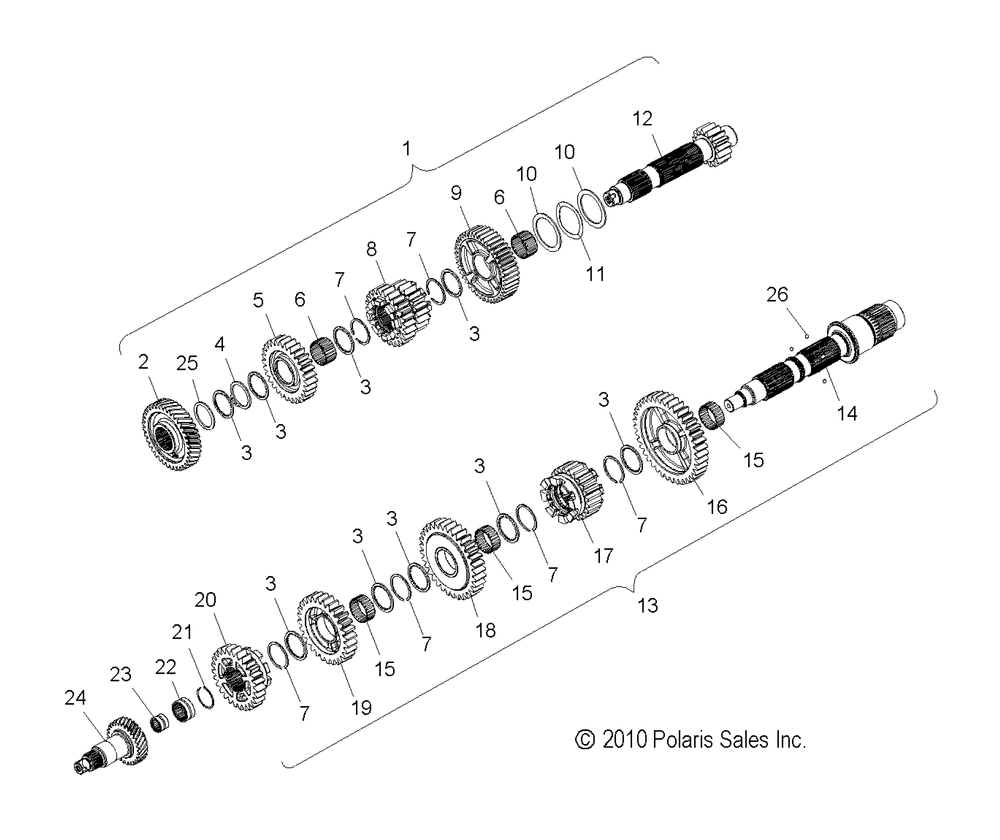 Drive train transmission - v11ga36_gb36_gc36