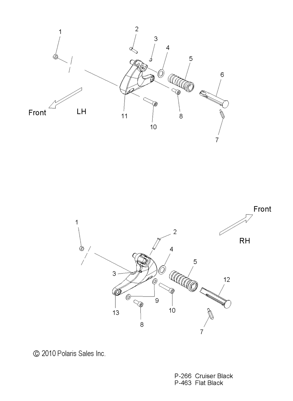 Chassis footpegs - v11ha36_hb36_hs36 all options