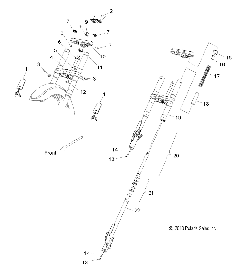 Suspension front forks - v11ha36_hb36_hs36 all options