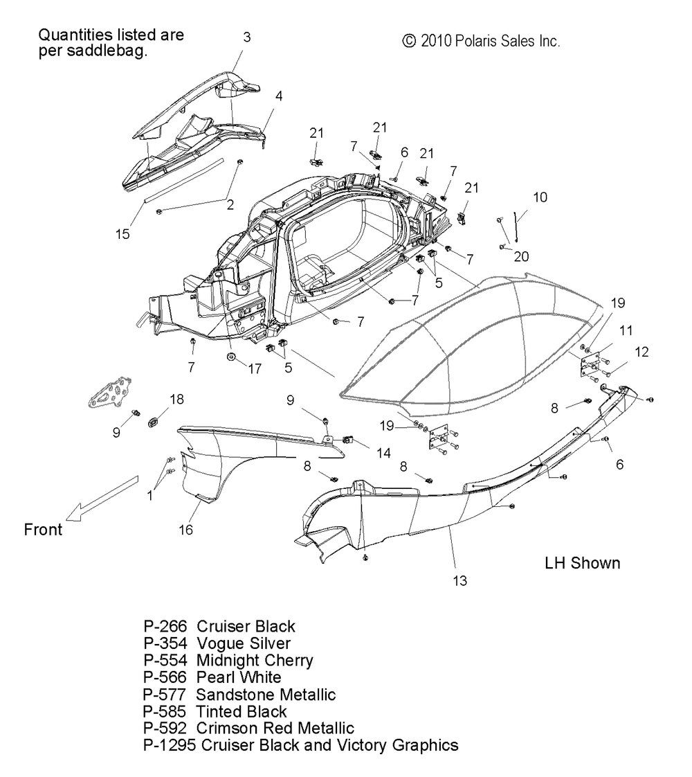 Body saddlebag asm. - v11sw36_sa36_aw36