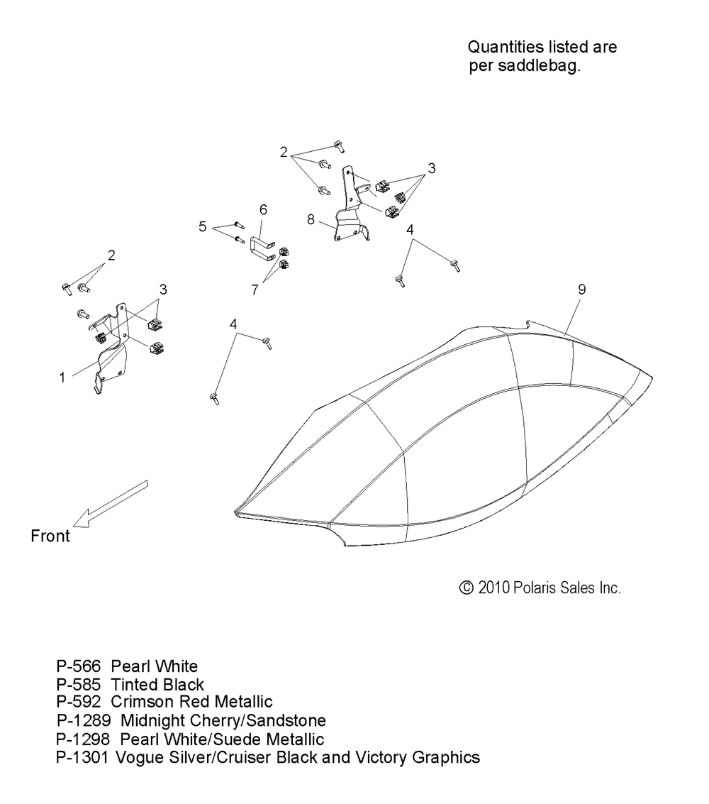 Body saddlebag lid - v11sw36_sa36_aw36