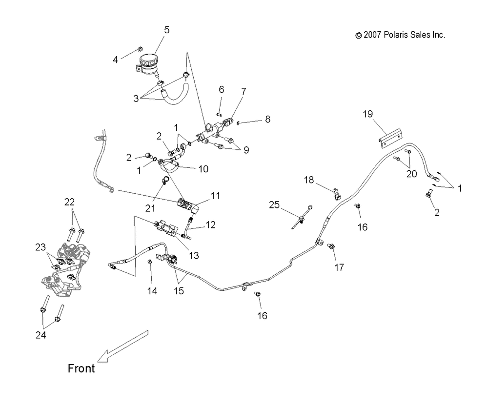 Brakes brake lines rear - v11sw36_sa36_aw36