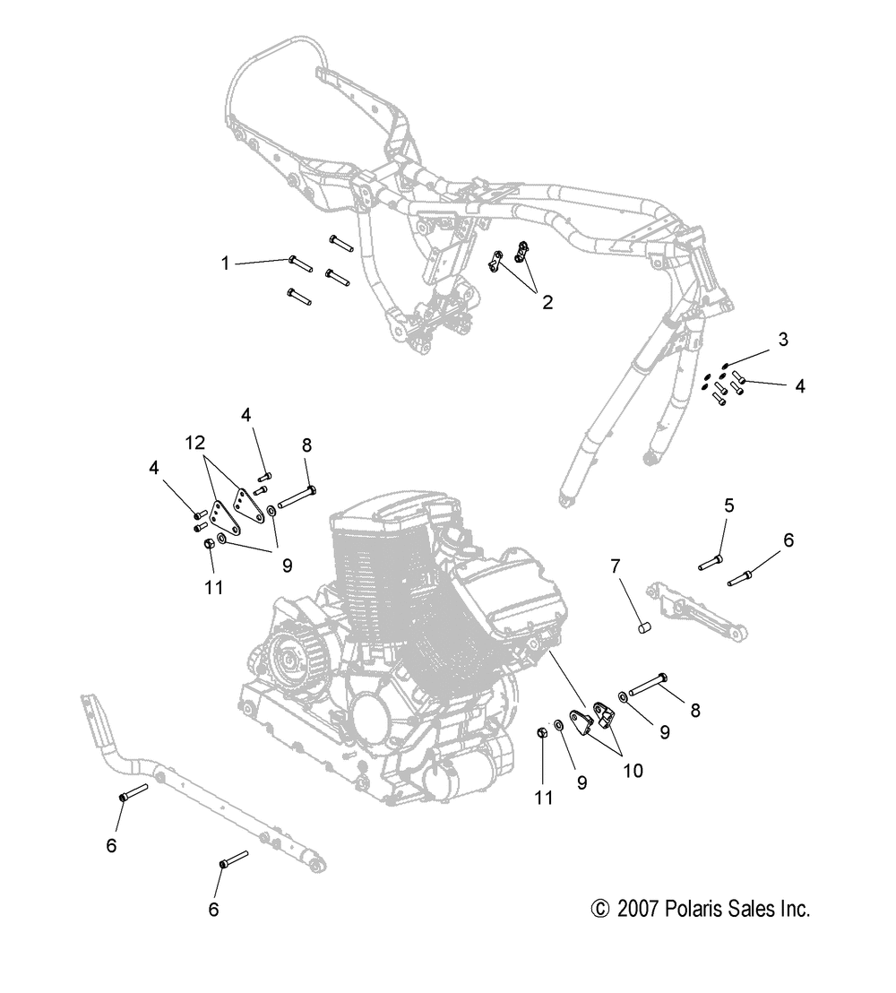 Engine mounting - v11xb36 all options