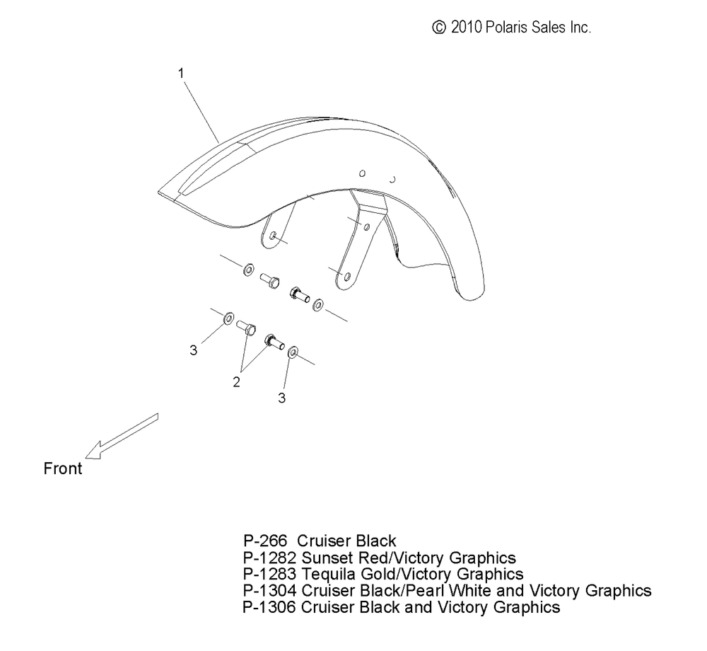 Body fender front - v11xb36 all options