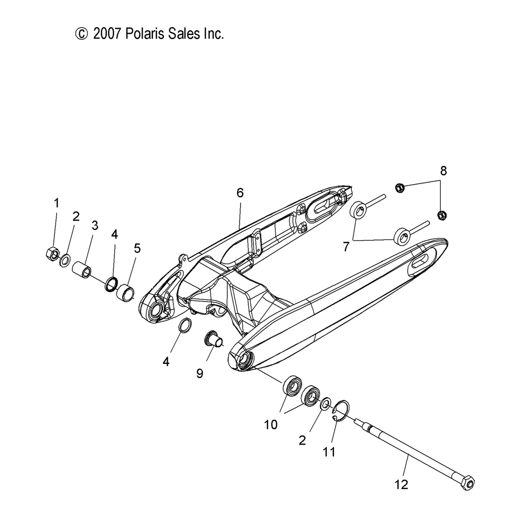 Suspension swing arm - v11xb36 all options