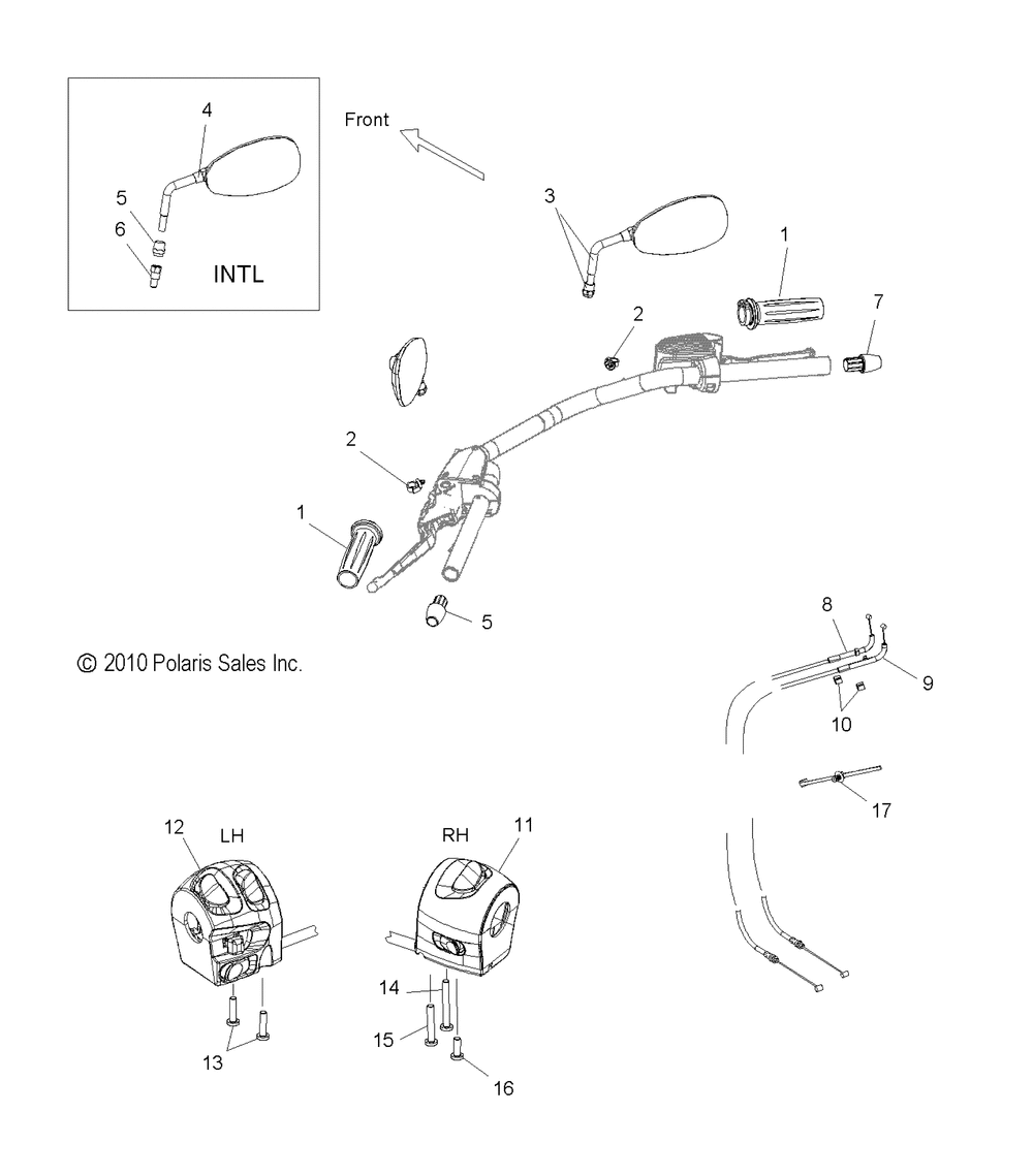 Steering controls and mirrors - v11xb36 all options