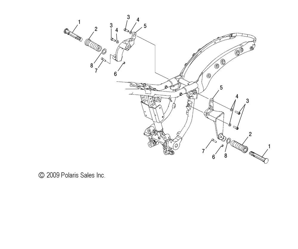 Chassis passenger footpegs - v14rb36