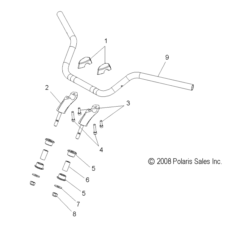 Steering handlebar mounting - v12xb36