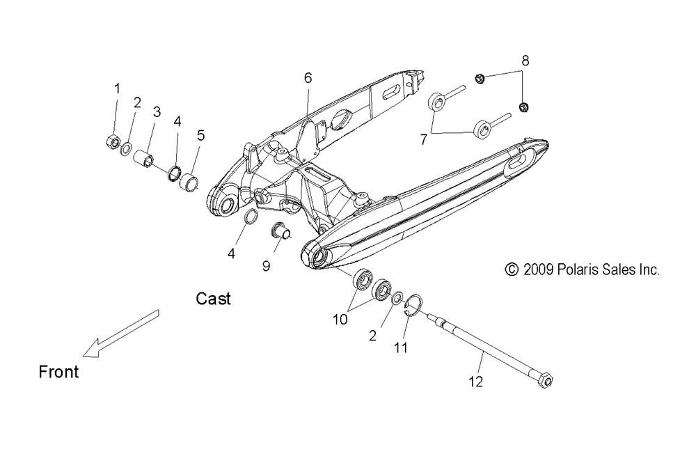 Suspension swing arm - v12hs36_ha36 all options