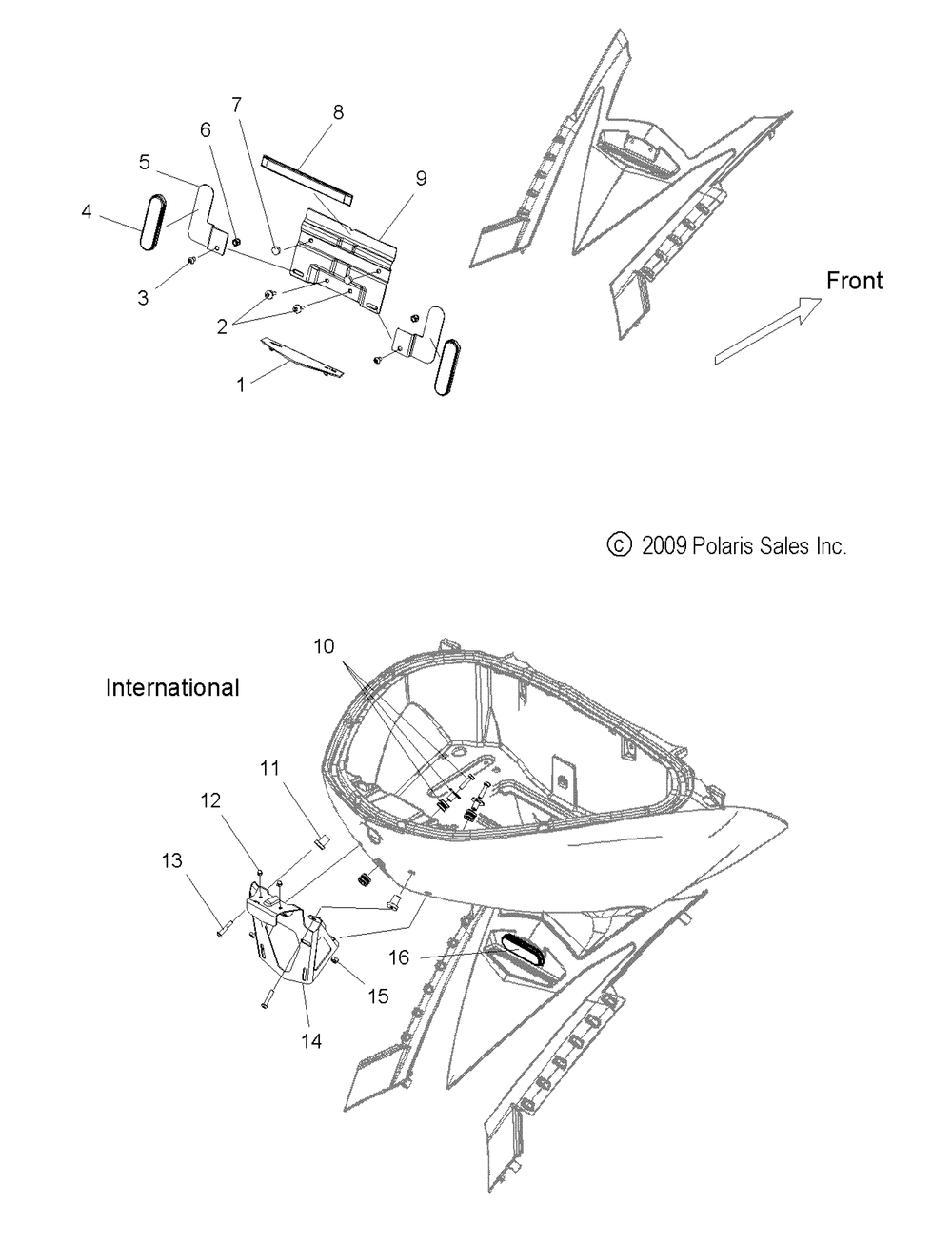 Chassis license plate bracket - v12sw36_aw36 all options