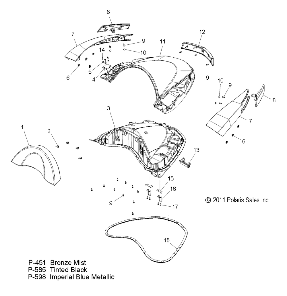 Body trunk lid asm. - v12sw36_aw36 all options