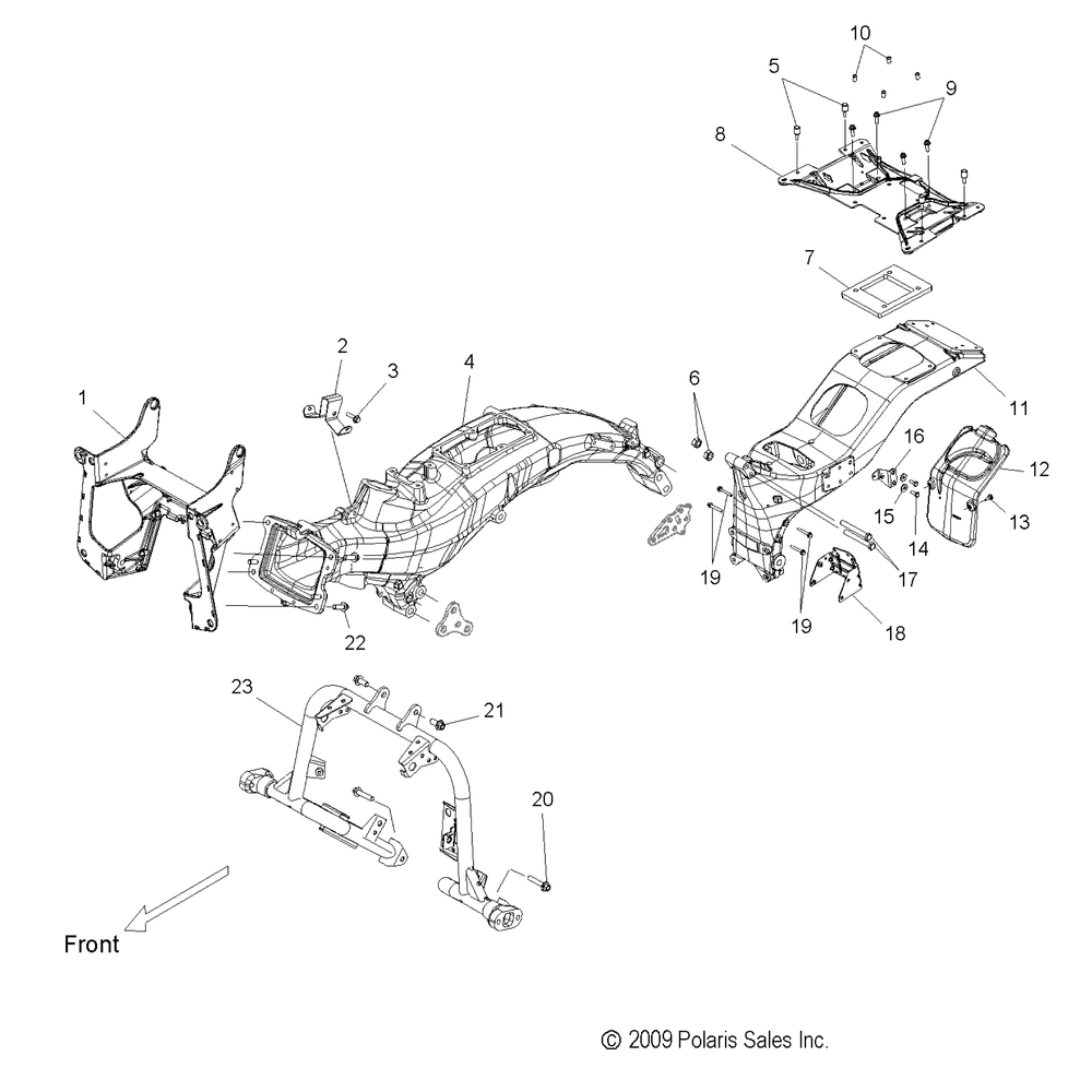 Chassis frame - v12sw36_aw36 all options