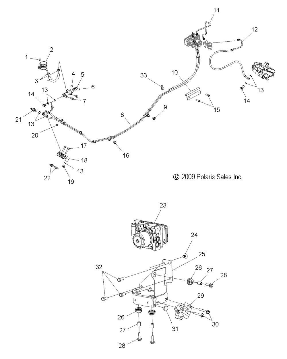 Brakes brake lines rear w_abs - v12sw36_aw36 all options