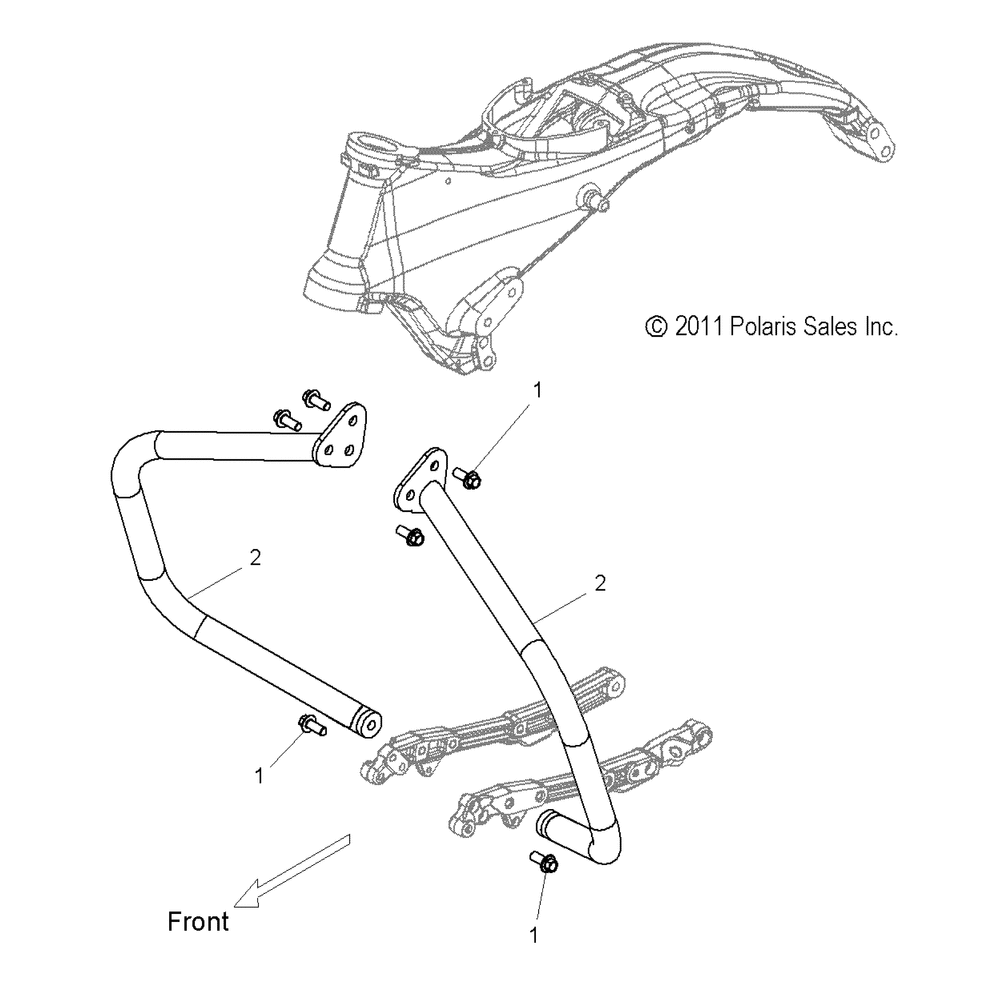 Chassis highway bar tube - v12tw36_dw36_kw36