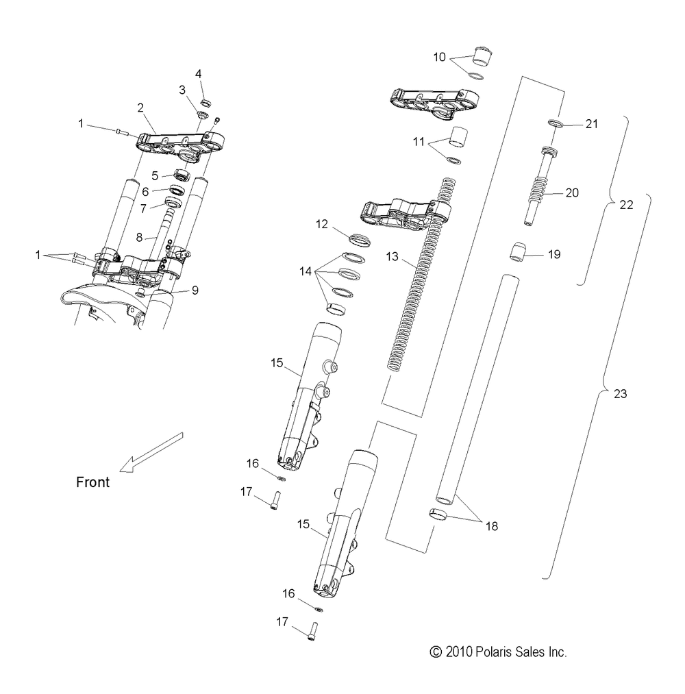 Suspension front forks - v12wb36na