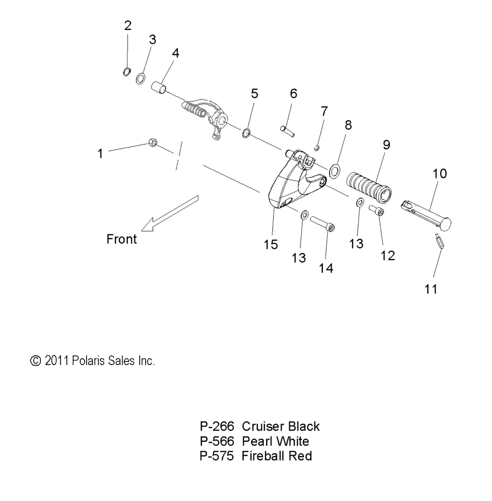 Chassis footpeg l.h. - v12xb36