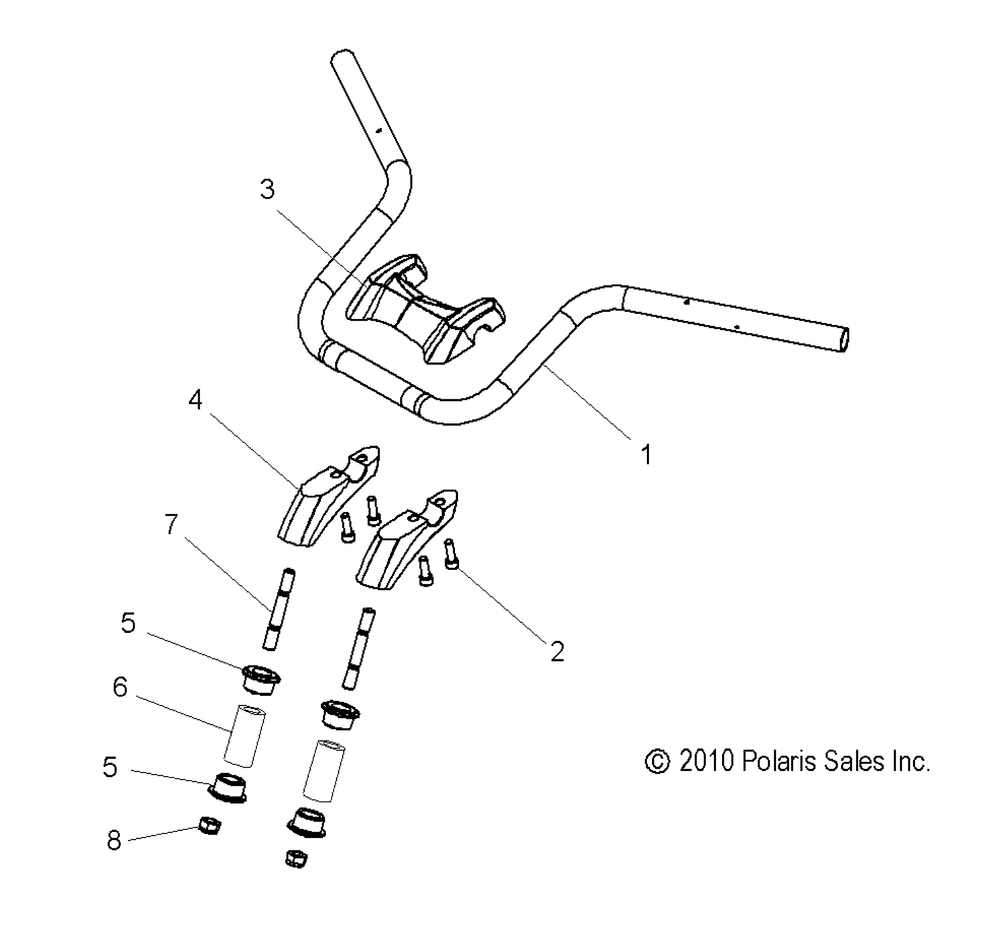 Steering handlebar mounting - v12bw36_ew36