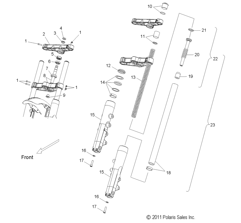 Suspension front forks - v14mb36