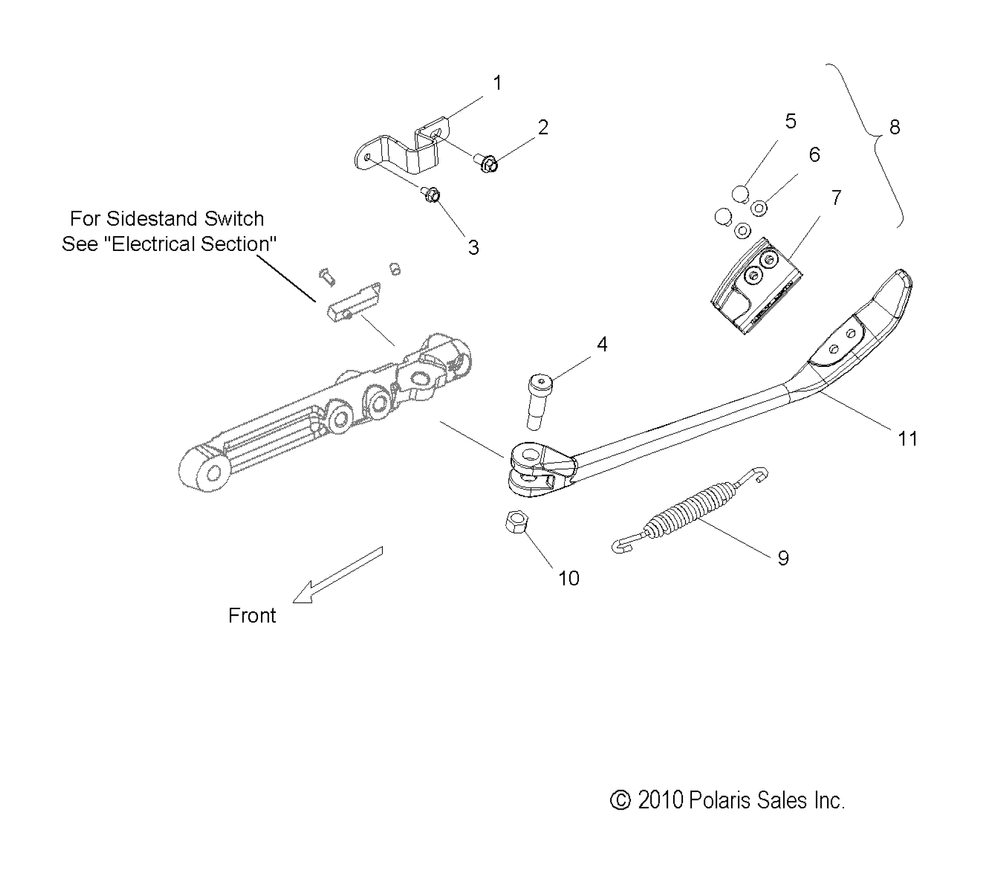 Chassis side stand - v12xb36