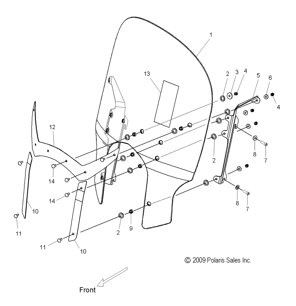 Body windshield - v14bw36 all options