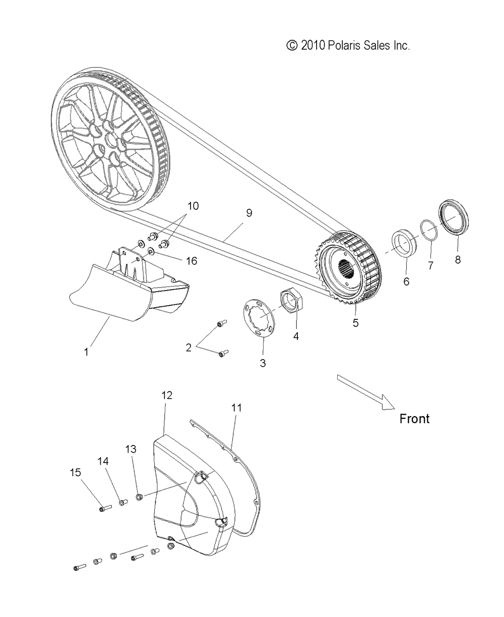 Drive train drive sprocket belt cover and guard - v14ba36_bw36 all options